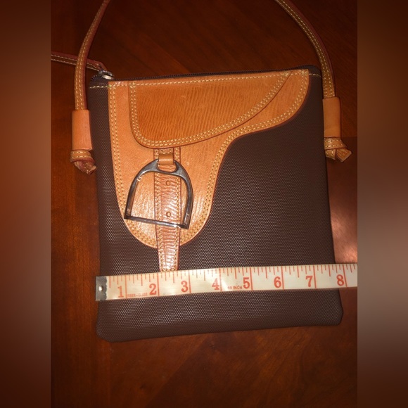 NWOT torerías ronda saddle bag shape brown pvc and leather made in Spain - Picture 8 of 12